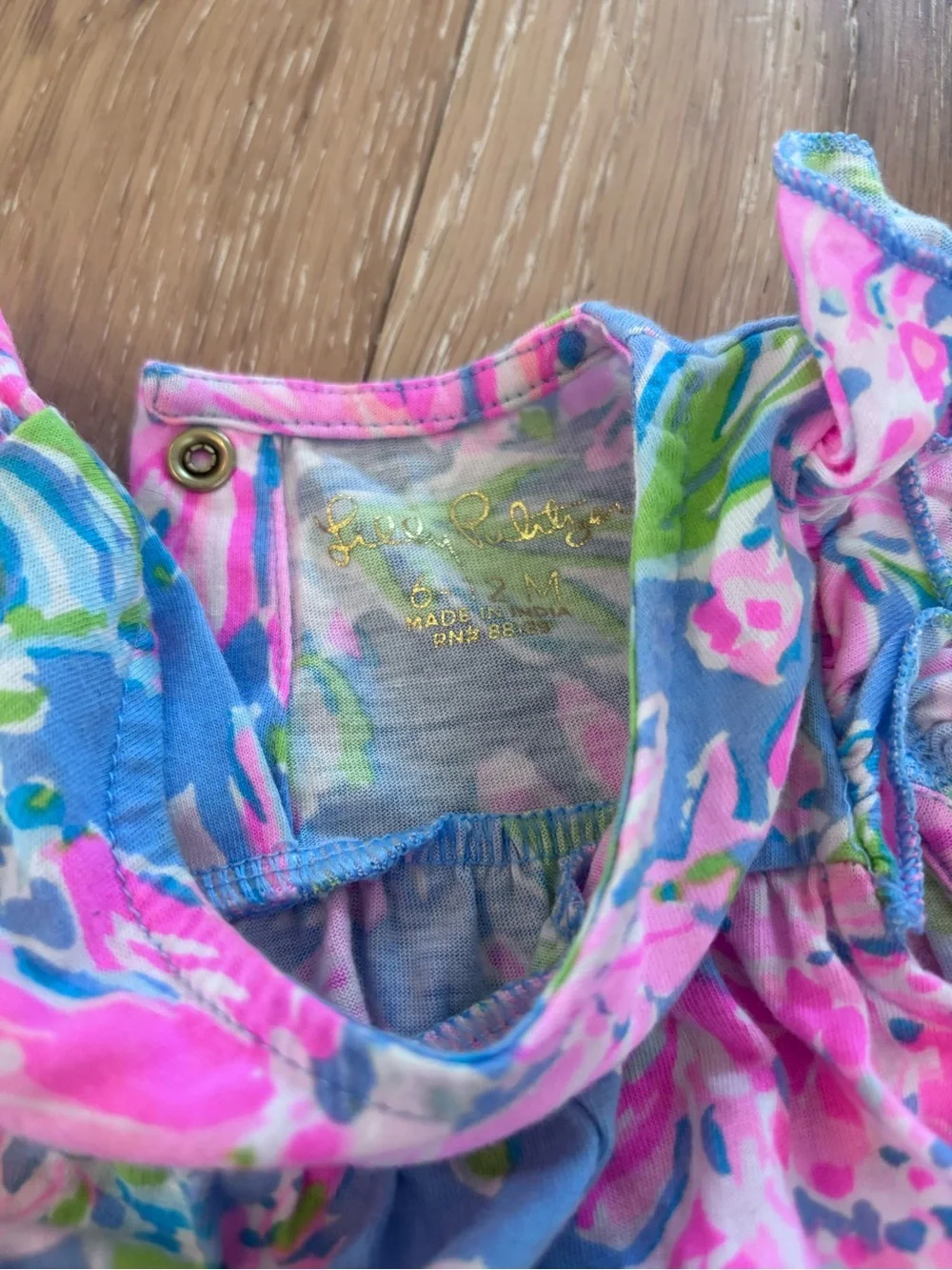 Lilly Pulitzer Baby Girl Floral Tunic Bloomer Set Pink Blue 6-12M
